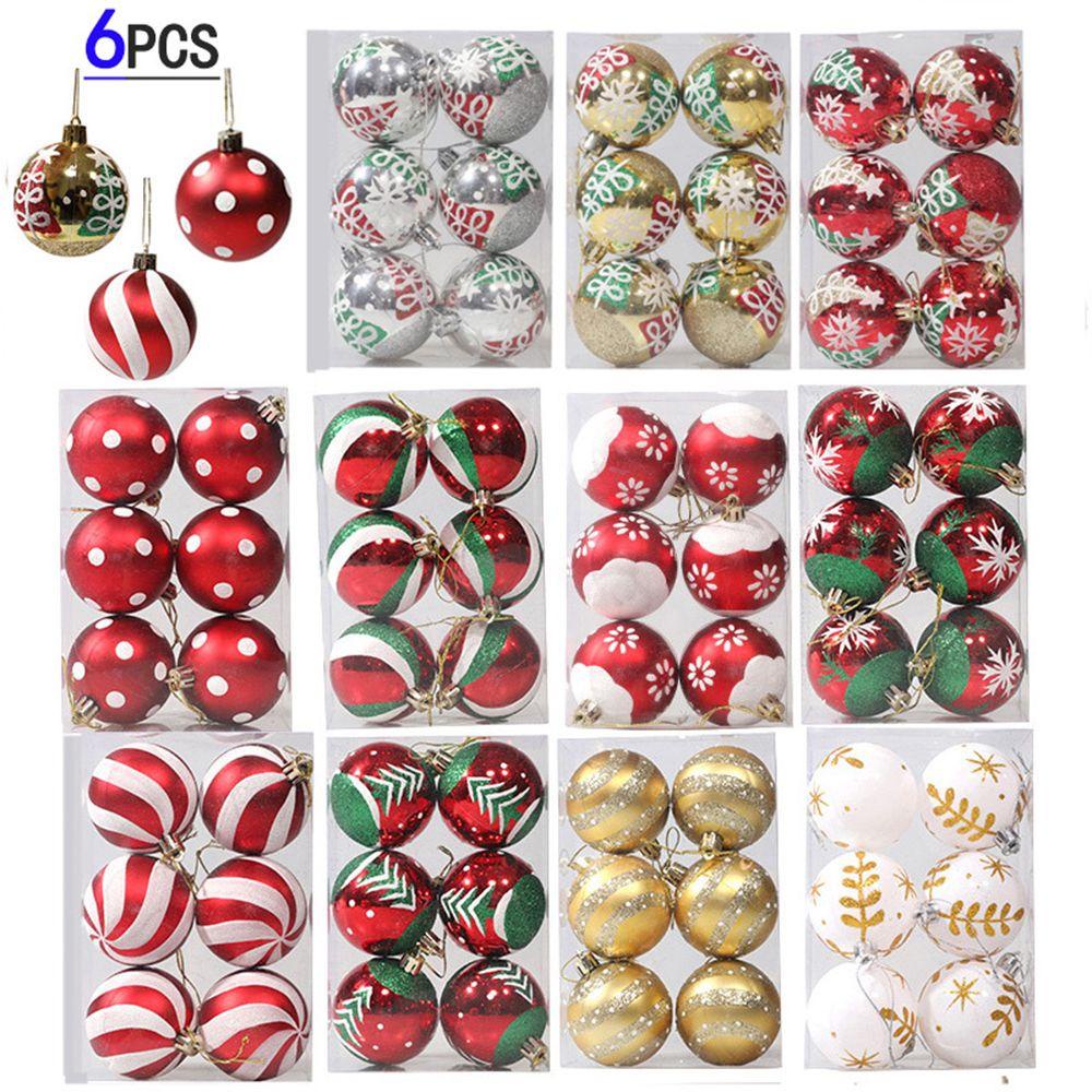 Set 6 Trái Châu 6CM Trang Trí Giáng Sinh DIY