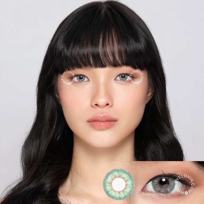 Kính Áp Tròng - Màu Xám Xanh Lá Cây Anuna