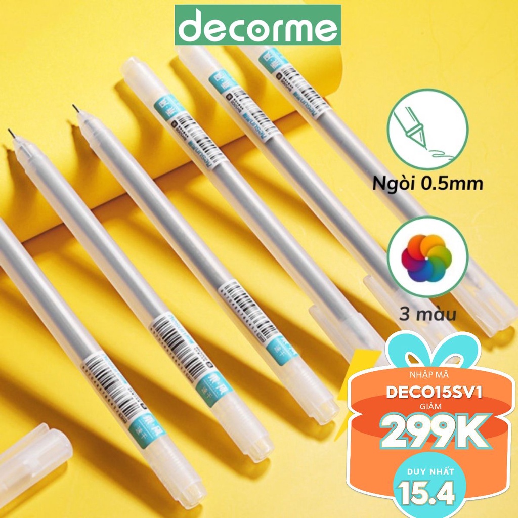 Decorme Bút gel basic RESUN nhiều màu phụ kiện văn phòng phẩm (1 chiếc)