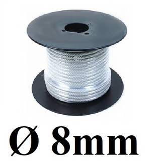 Dây cáp thép bọc nhựa Ø [ 8mm ] dài 1 mét – 1000 mét