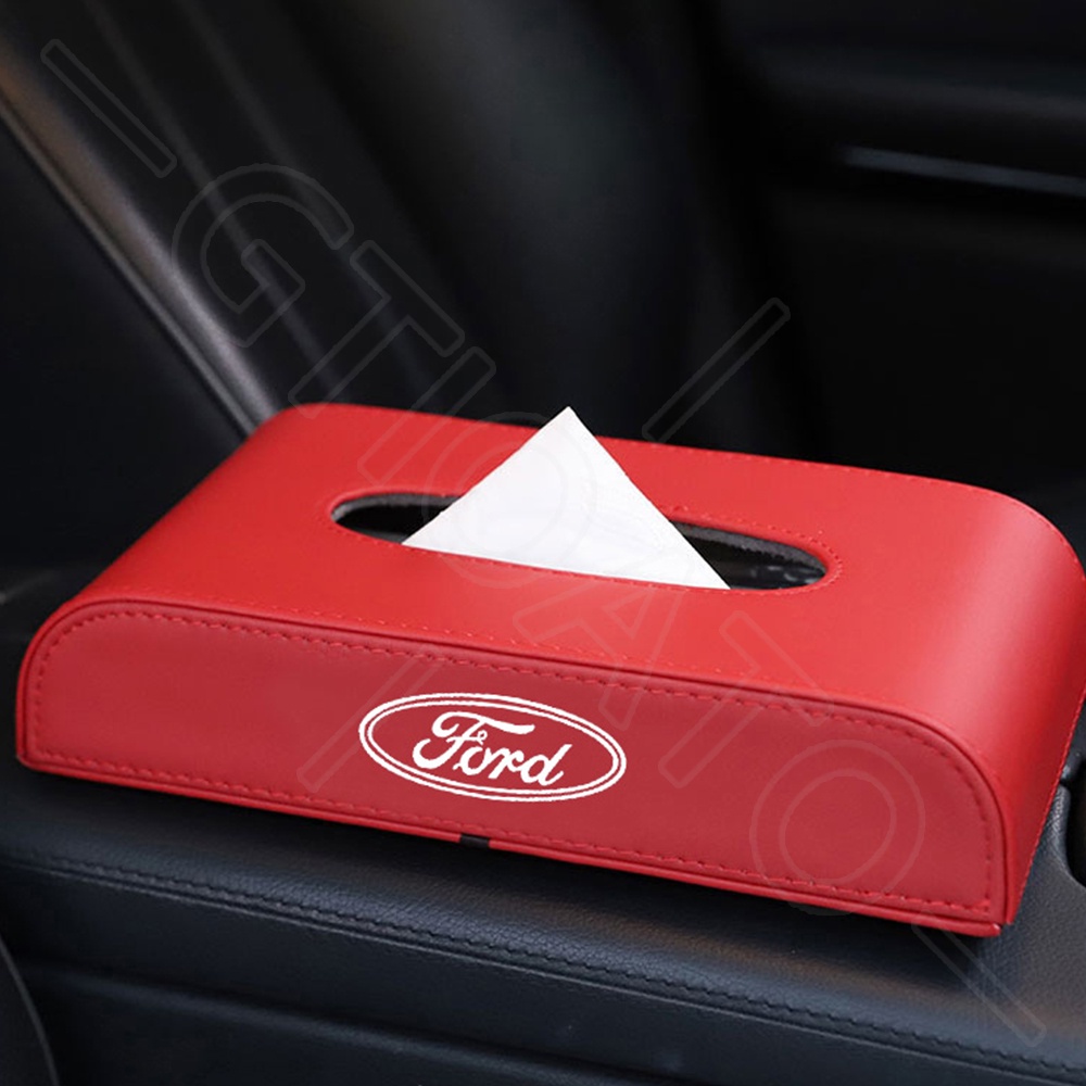 GTIOATO Hộp Đựng Khăn Giấy Ô Tô HộP ĐựNg GiấY ĂN TrêN Ô Tô HộP ĐựNg GiấY TrêN Xe Ô Tô Hộp Khăn Giấy Ô Tô HộP ĐựNg Đồ TrêN Ô Tô Trang Trí NộI ThấT Ô Tô Cho Ford Ranger Focus Everest Transit Fiesta Ecosport Mustang Raptor