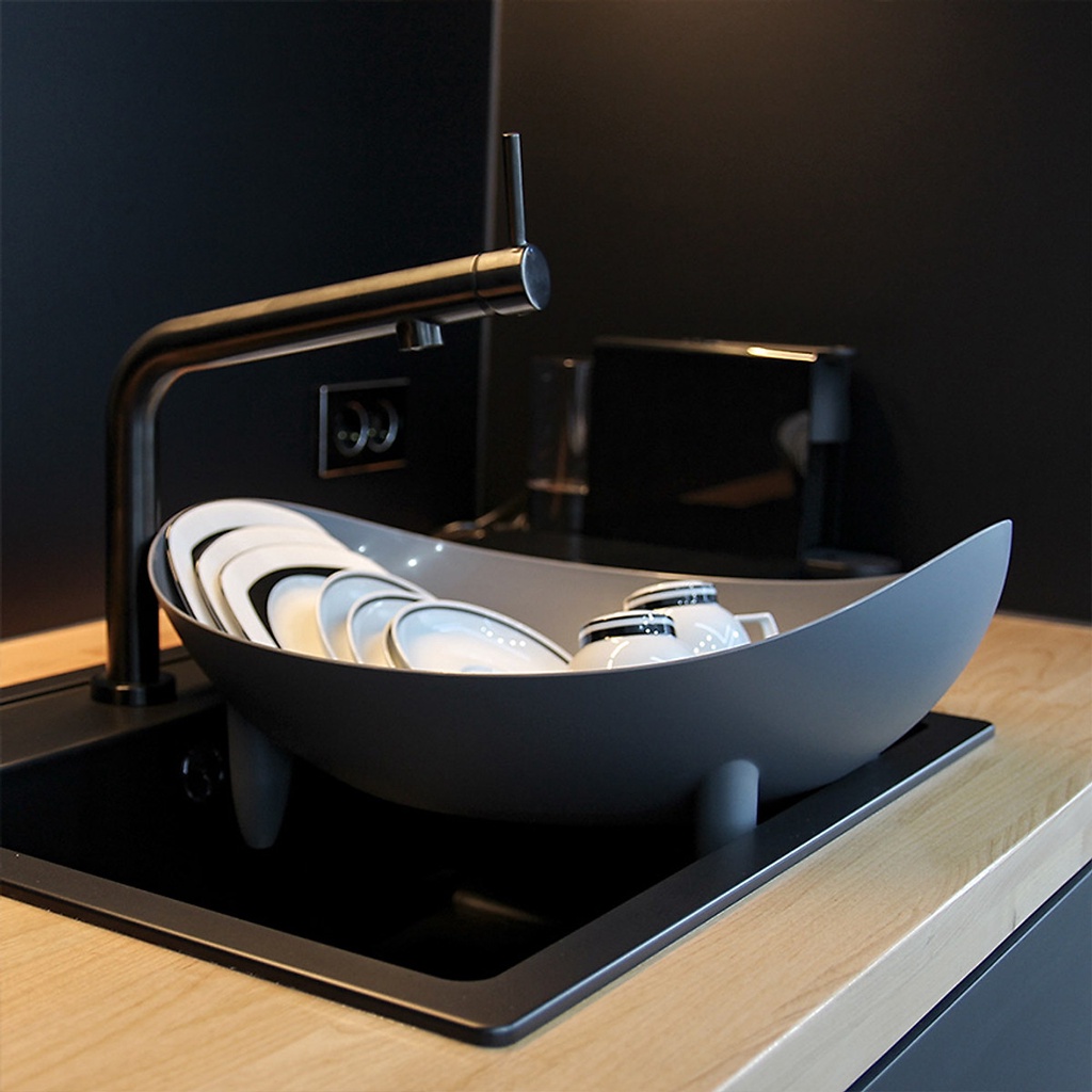 Rổ giá úp bát đĩa thông minh hình chiếc thuyền có khay hứng nước,Đồ dùng nhà bếp thông minh