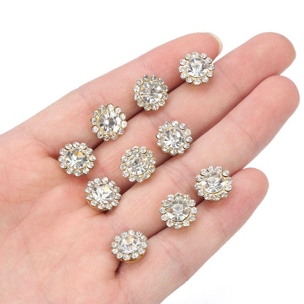 Bộ 10 Phụ Kiện Đá Pha Lê Hình Hoa Cho Mũ Thủy Tinh