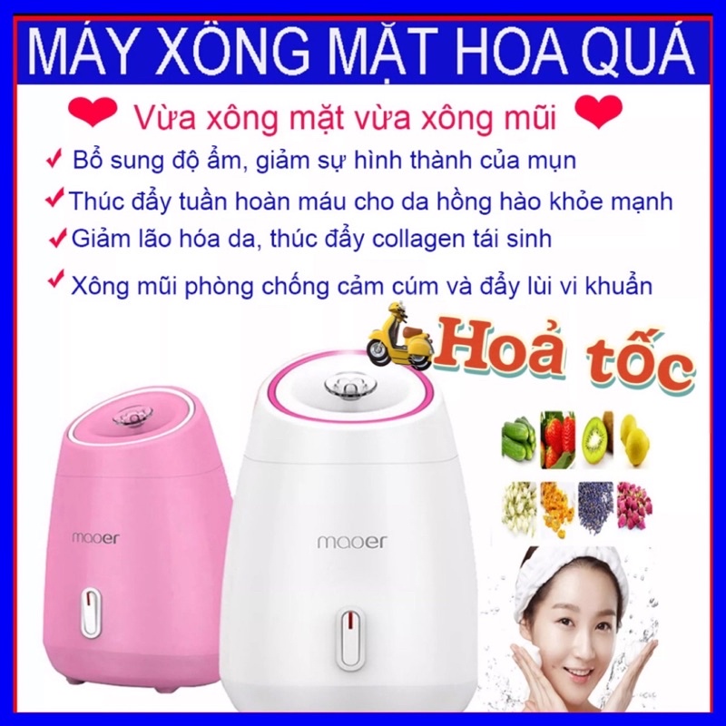 [CHÍNH HÃNG-BAO LỖI 1 ĐỔI 1] MÁY XÔNG MẶT,MŨI MAOER- máy xông họng chanh sả, thảo dược