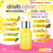 01 Chai Serum Chanh Jellys PURE FACE Power Up 10 in 1 Thái Lan 10ml