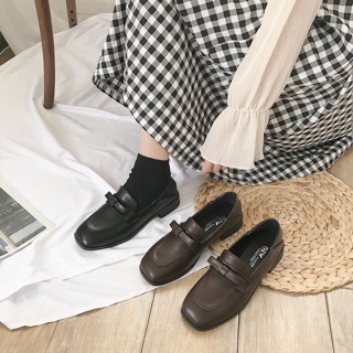 Giày oxford công sở đính nơ vintage