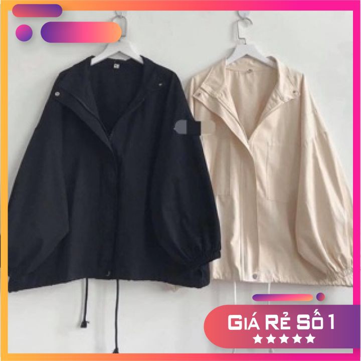 Áo Khoác Kaki Nữ Tay To K&A (Áo Khoác Bomber KaKi Nữ)