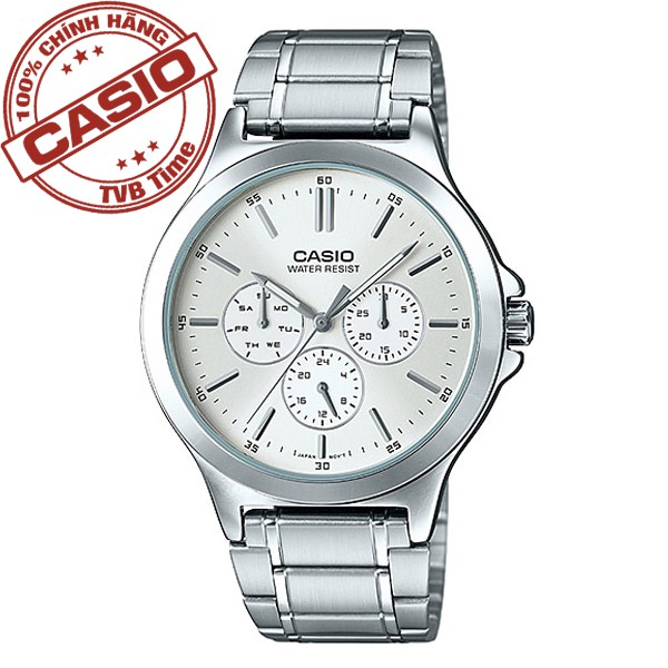 Đồng hồ nam dây thép không gỉ Casio Standard chính hãng Anh Khuê MTP-V300D-7AUDF