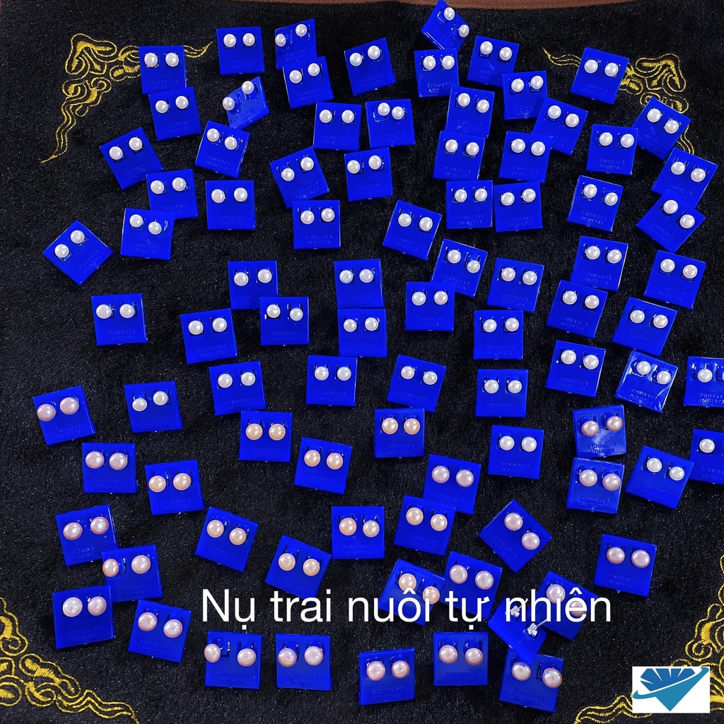 Bông tai nữ bạc, nụ trai cho nữ phong cách đơn giản nhưng rất đẹp