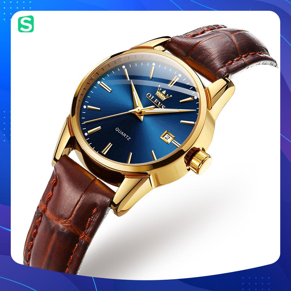 Đồng hồ nữ thương hiệu olevs,chống vô nước,chống xước,dạ quang ban đêm,dây da cao cấp thời trang,BH 12th