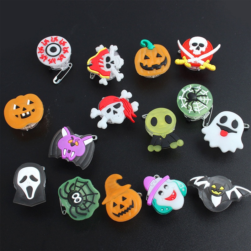 Ghim Cài Áo Có Đèn LED Nhấp Nháy Dùng Hóa Trang Halloween