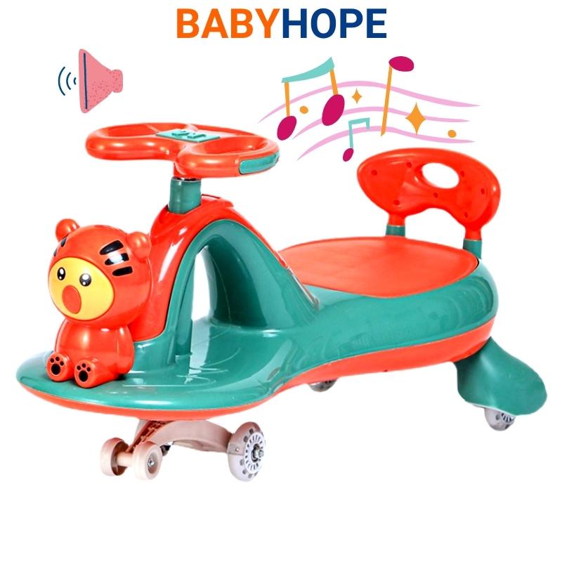 Xe lắc cho bé có nhạc và đèn kết hợp xe chòi chân cho bé CAT BABYHOPE