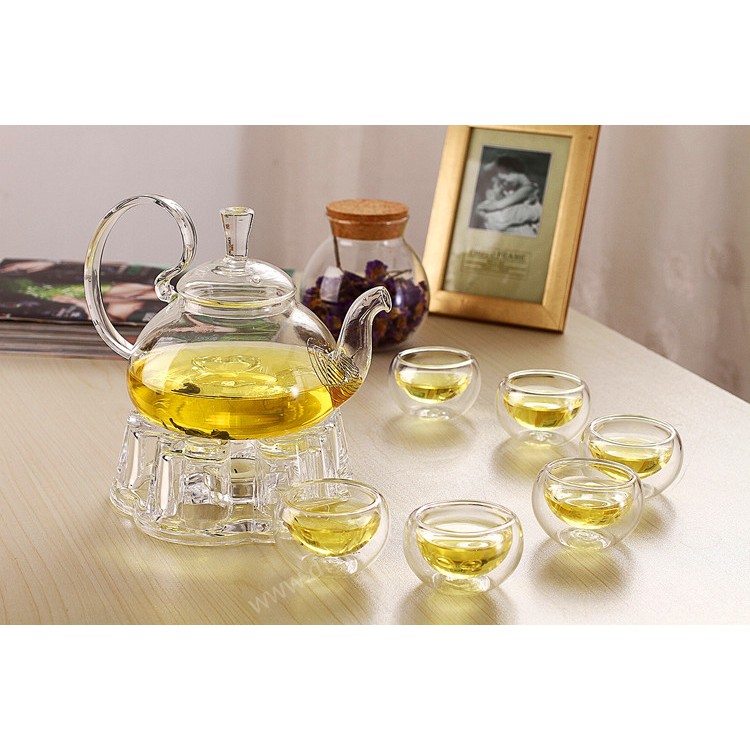 BỘ ẤM TRÀ THỦY TINH CHỊU NHIỆT, THỦY TINH BOROSILICATE KHÔNG CHÌ