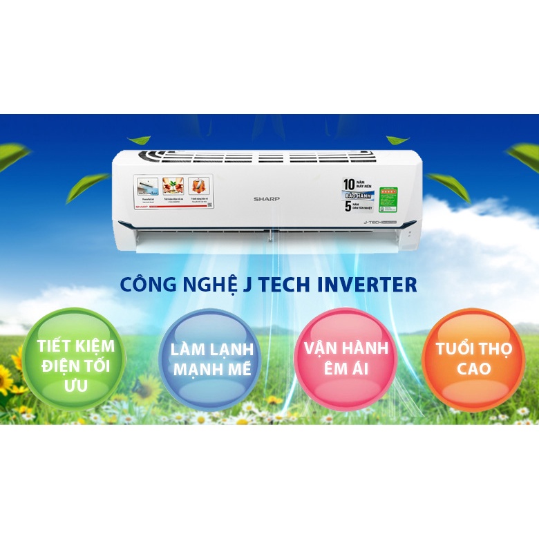 Điều hòa Sharp inverter 18000 BTU 1 chiều AH-X18XEW