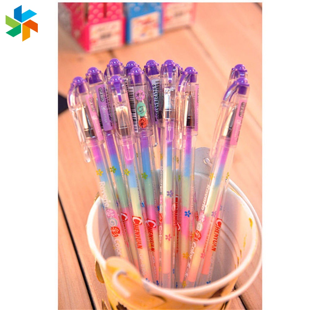 Bút graffiti màu pastel 6 trong 1 hương trái cây dùng để trang trí album thủ công cho học sinh