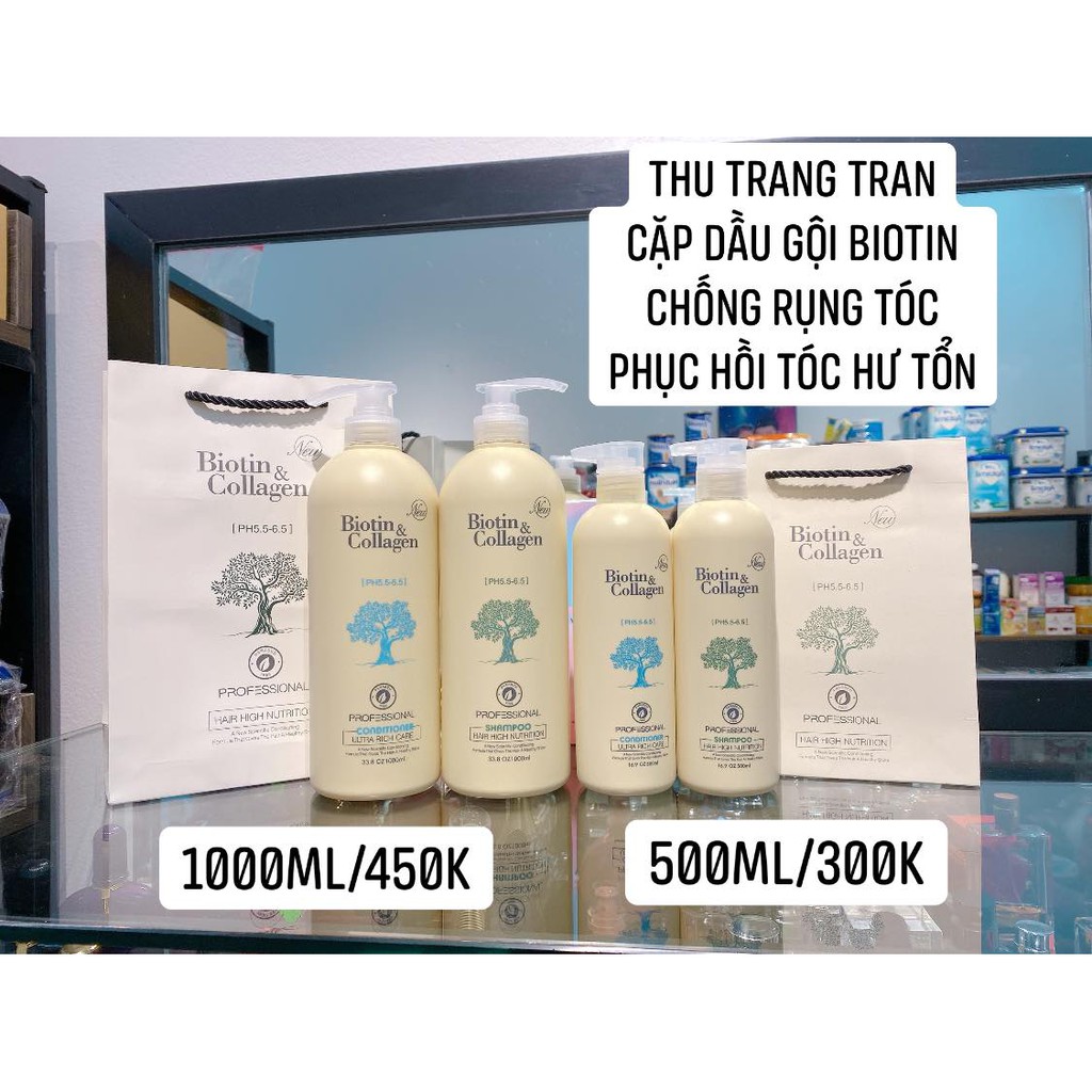 Cặp Dầu Gội & Xả Tóc Biotin Collagen