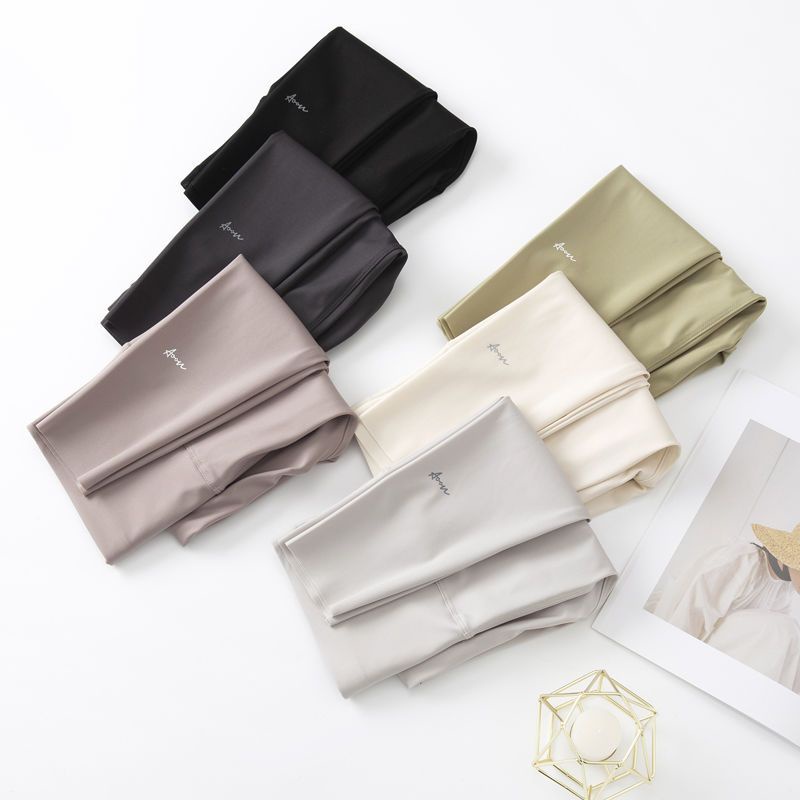 Quần Legging Thể Thao Mỏng Lưng Cao Co Giãn Tốt In Hình Cá Mập Xám Nhạt Thời Trang Xuân Hè Cho Nữ