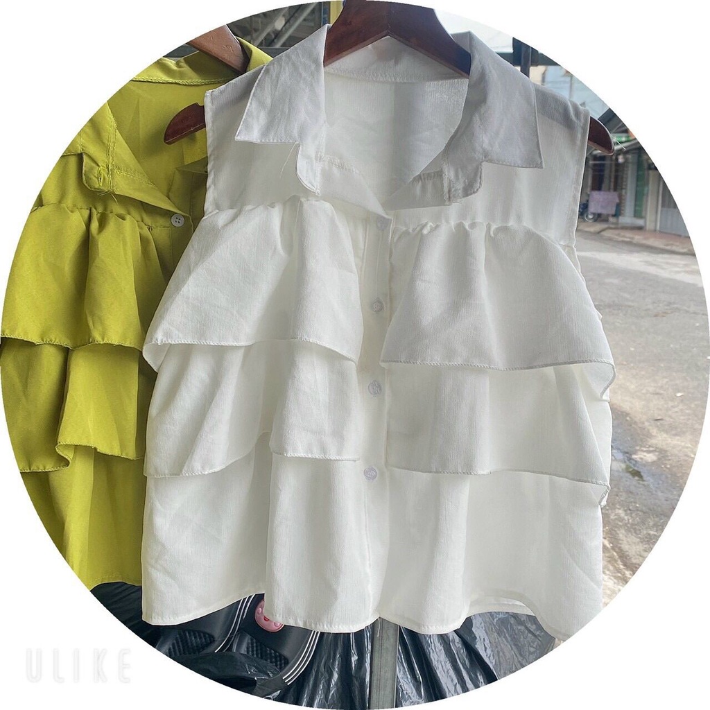 ÁO KIỂU SƠ MI NỮ bèo tầng hót đỉnh 2022. Chất voan dày cao cấp lèm ảnh tự chụp. 40-55kg