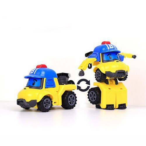 BỘ 4 đồ chơi biến hình biệt đội xe robocar Poli 2 trong 1