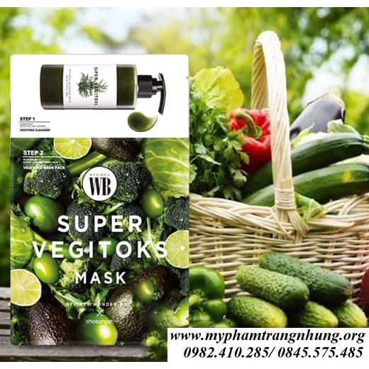 [XANH]MẶT NẠ THẢI ĐỘC RAU CỦ SUPER VEGITOKS MASK