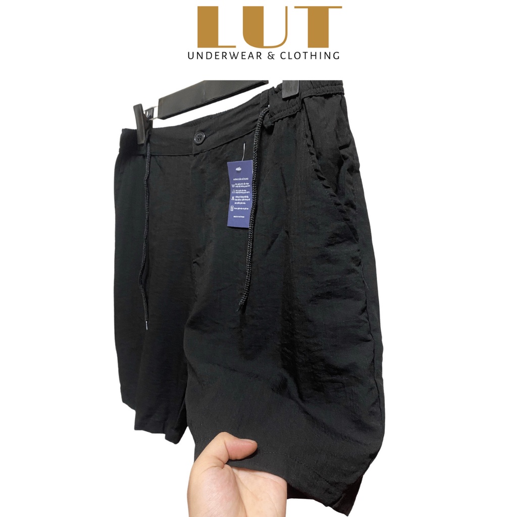 Quần short nam nữ chât đũi - quần đùi ống rộng unisex - form rộng - lutpet