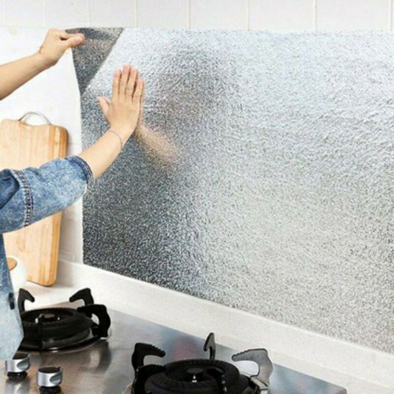 Giấy bạc / Decal dán tường tráng bạc chống thấm khổ 3m x 60cm