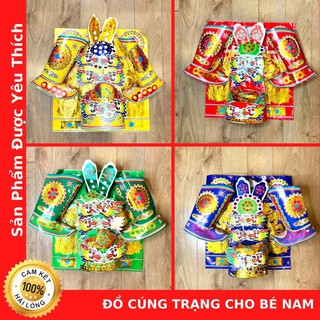 Bộ Áo Mão Hài Cúng Trạng Bé Nam (Em Bé Sơ Sinh - Thai Nhi) Loại Cao Cấp - Cửa Hàng Chú Sa Di Hoan Hỉ