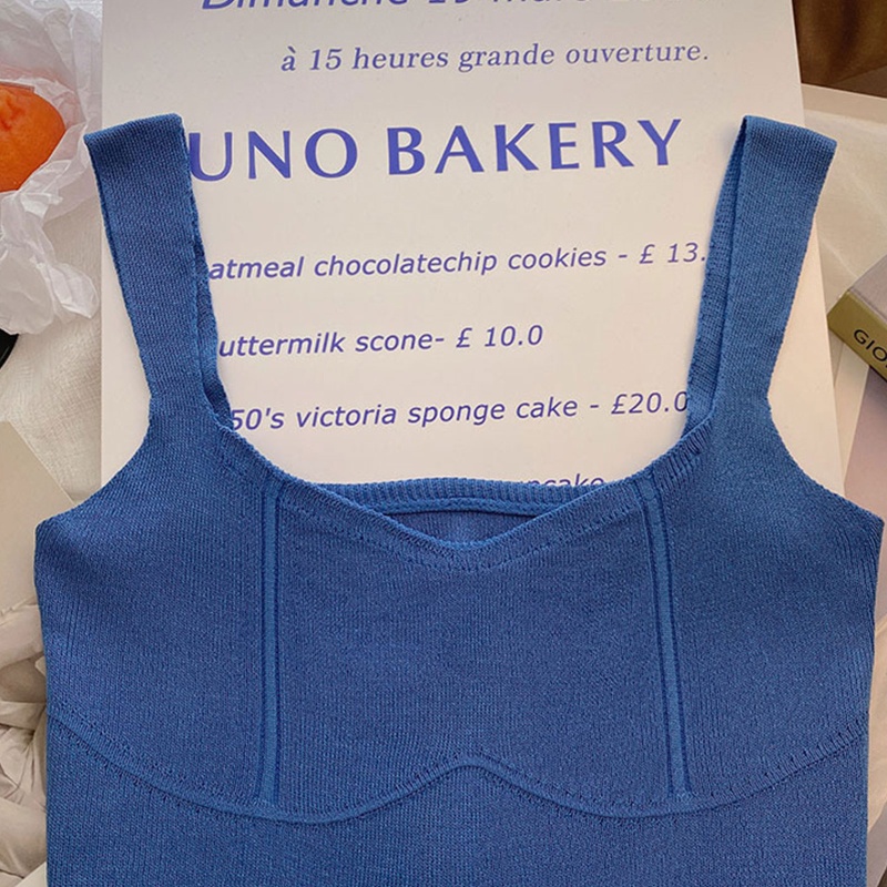 Áo Crop Top Hai Dây Cổ Chữ U Thời Trang Gợi Cảm