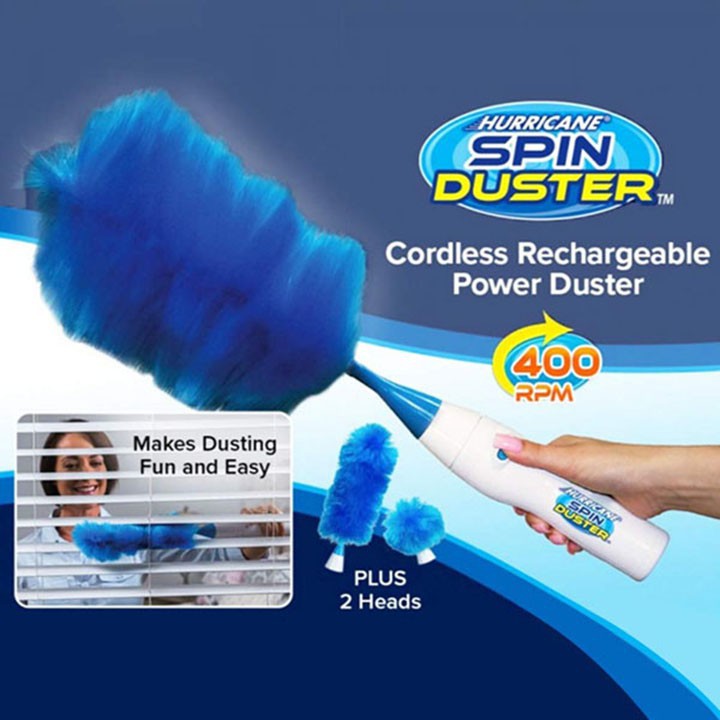 [CỰC RẺ] Chổi Quét Bụi Tích Điện Spin DUSTER Thông Minh Đa Năng Chức Năng Chạy Bằng Sạc Pin - GDSUNG161