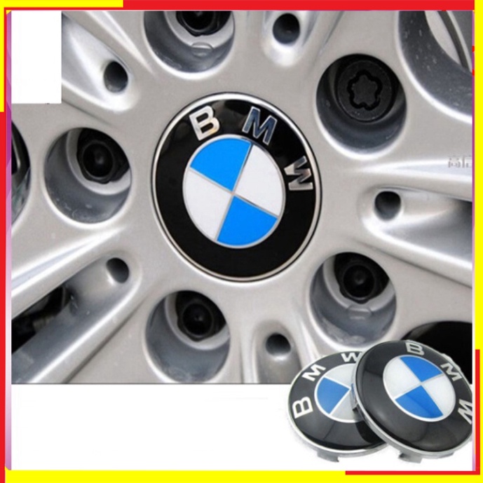 [GIÁ SỐC - HÀNG CHÍNH HÃNG] Logo chụp mâm, ốp lazang bánh xe ô tô BMW - Đường kính 68mm và 55mm - Nhựa ABS