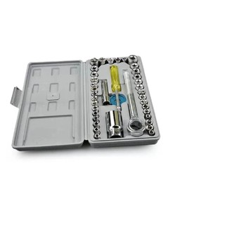 Bộ khẩu thông minh mở siết ốc và bugi 40 chi tiết (Thép không gỉ)