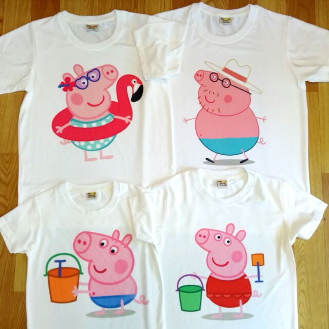 áo gia đình heo peppa đi biển summer (ảnh thật in tại shop)