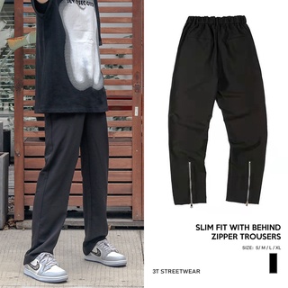 Quần vải dáng xuông có zipper | Slim Fit With Behind Zipper Trousers