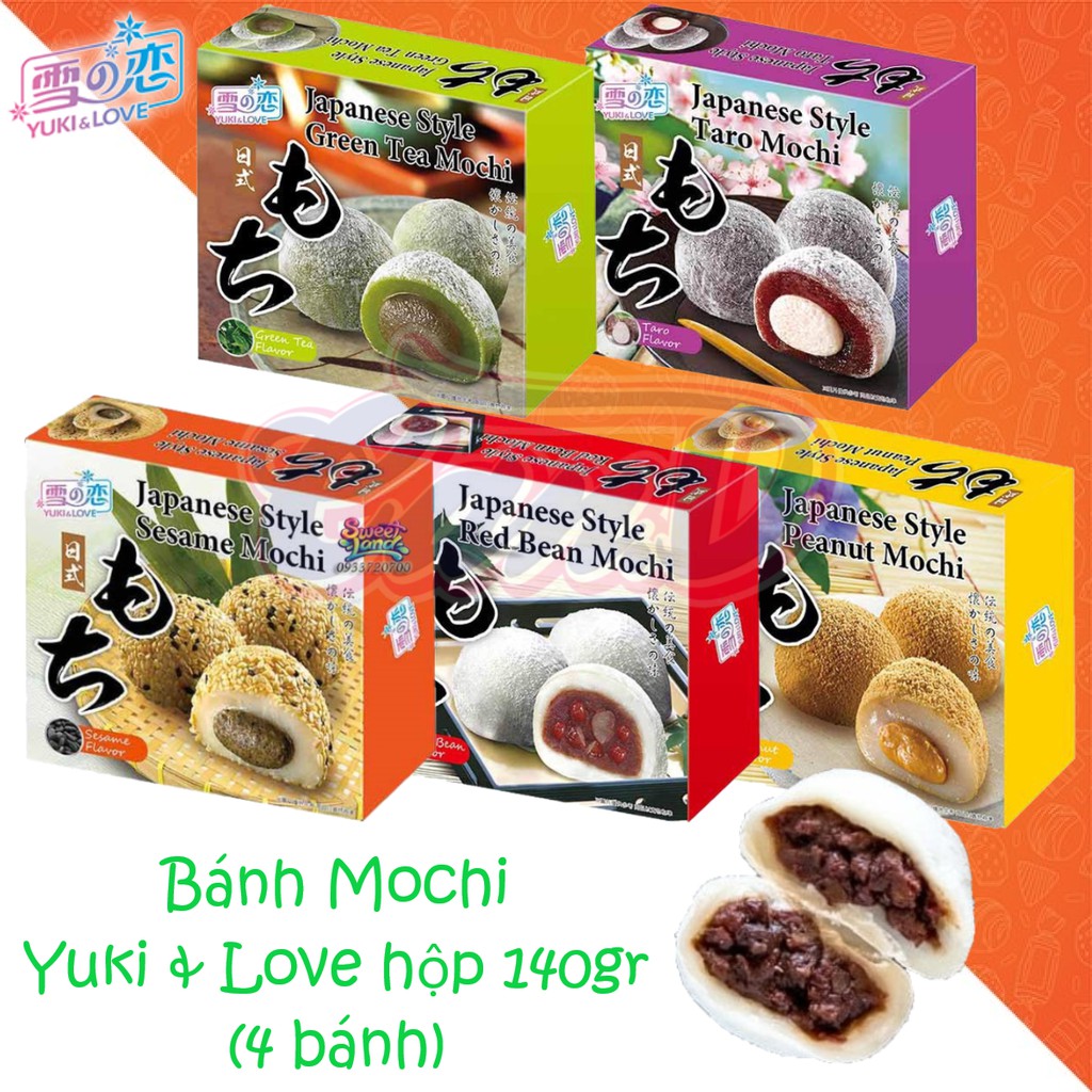 Bánh Mochi Yuki & Love hộp 140gr (4 bánh)