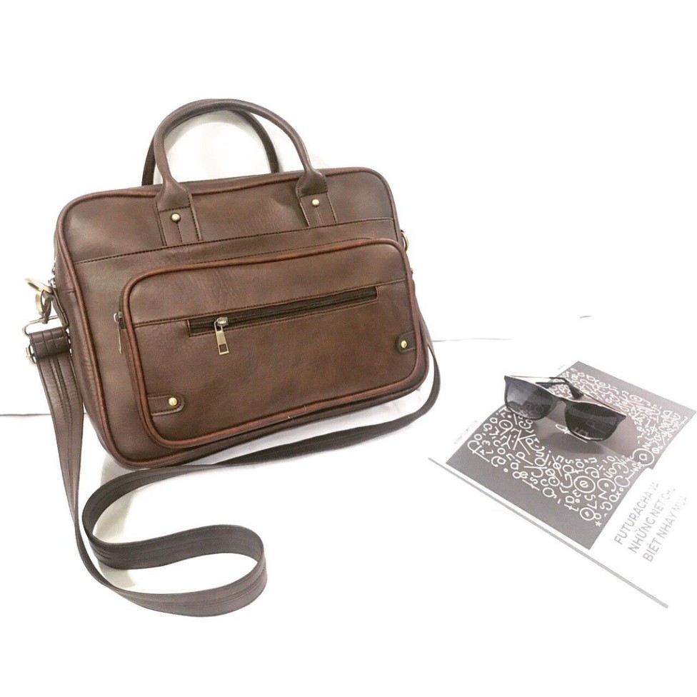 Cặp văn phòng CNT HQ12 cao cấp Nâu wmart | BigBuy360 - bigbuy360.vn