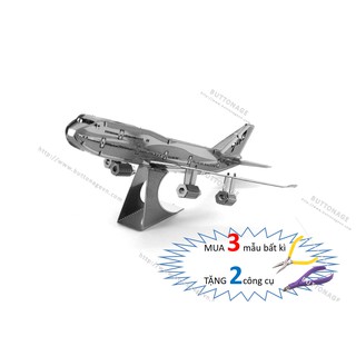 Mô Hình Lắp Ghép kim Loại 3D Máy Bay Boing 747