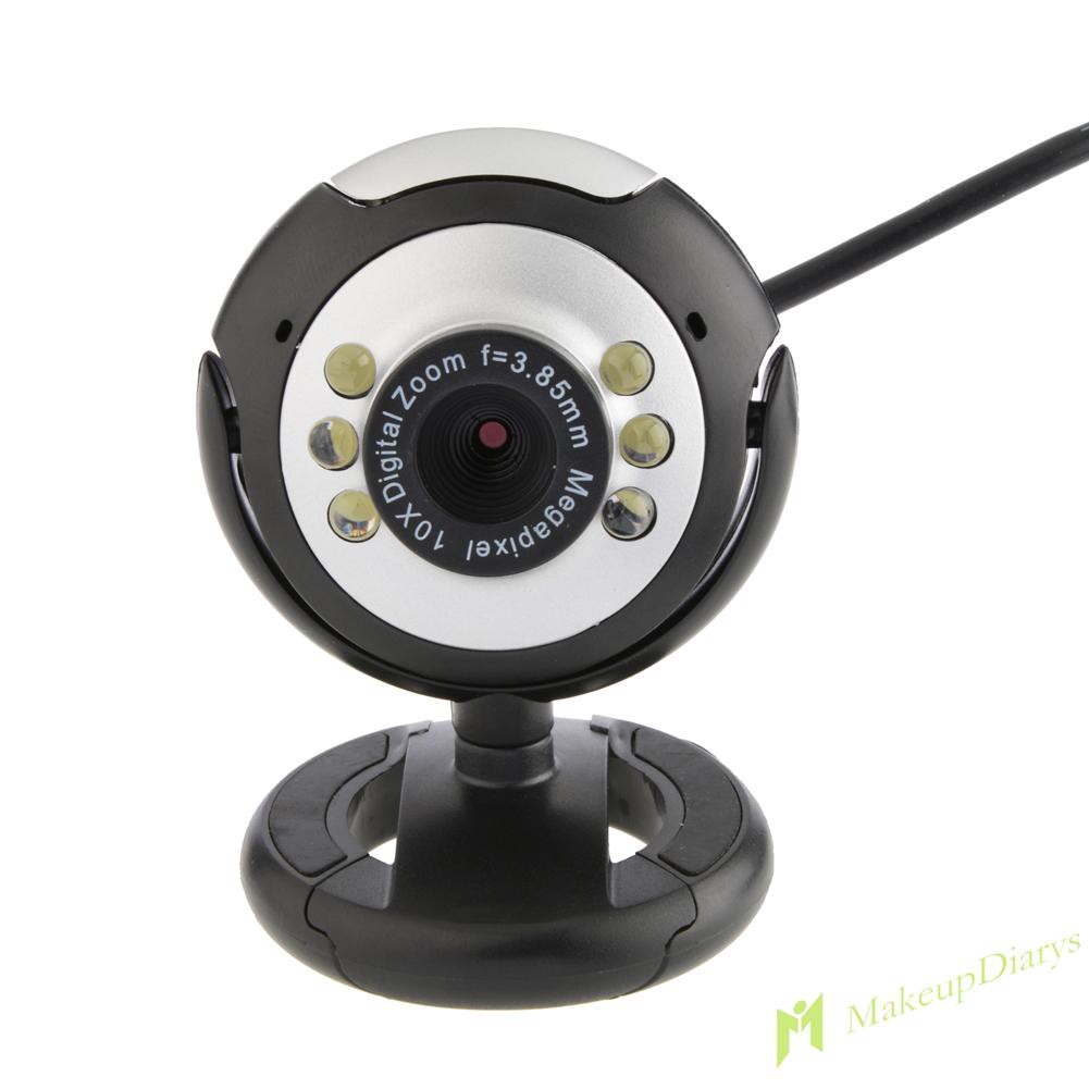 【New Arrival】HD 12.0 MP 6 LED USB Webcam Camera with Mic &amp; Night Vision for Desktop PC