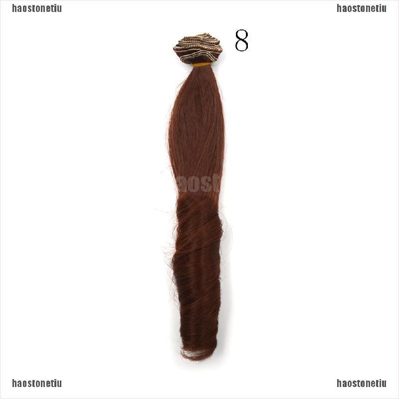 Tóc Giả Xoăn Dày 20CM Màu Sắc Tự Nhiên Cho Búp Bê BJD 1 / 3 1 / 4 1 / 6