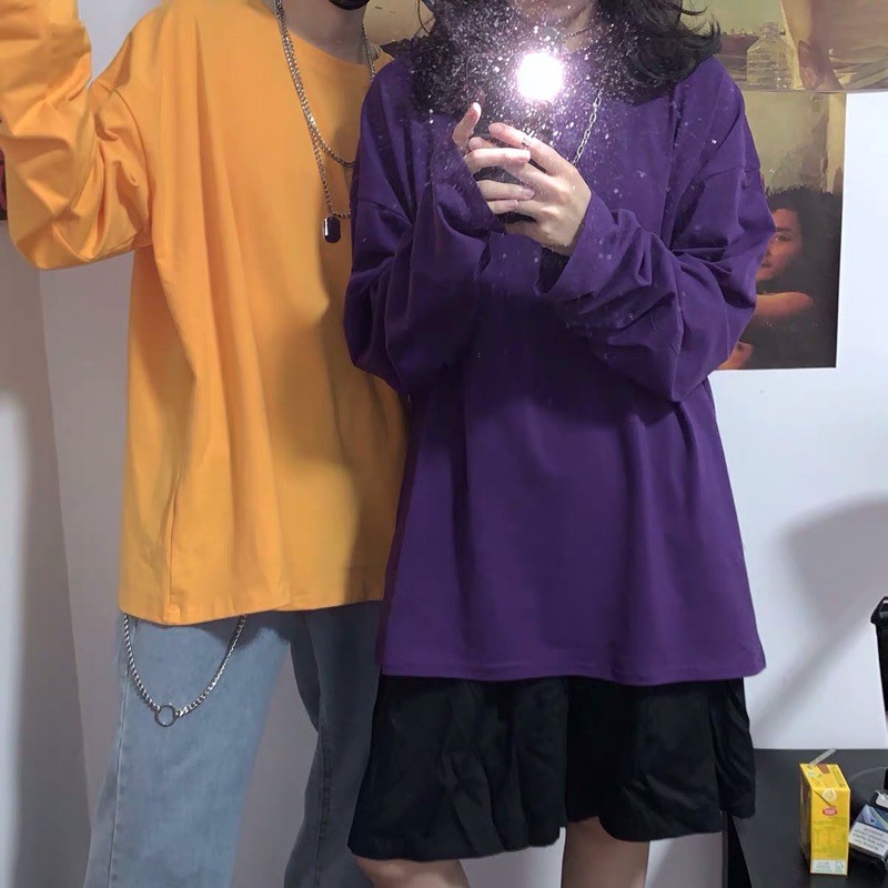Áo sweater / áo nỉ trơn form rộng oversize Ulzzang unisex basic phối đồ siêu chất ❤️