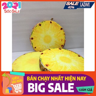 Free ship Gối trái cây hoa quả 3d loại to mẫu quả dứa thơm