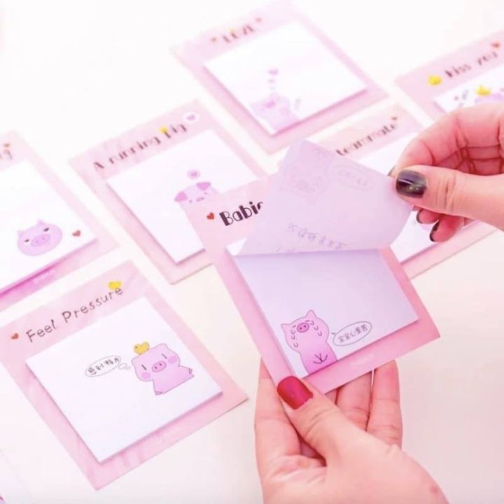 Giấy Nhớ Giấy Ghi Nhớ Giấy Ghi Chú Giấy Note Hình Heo Hồng Dễ Thương Siêu Cute