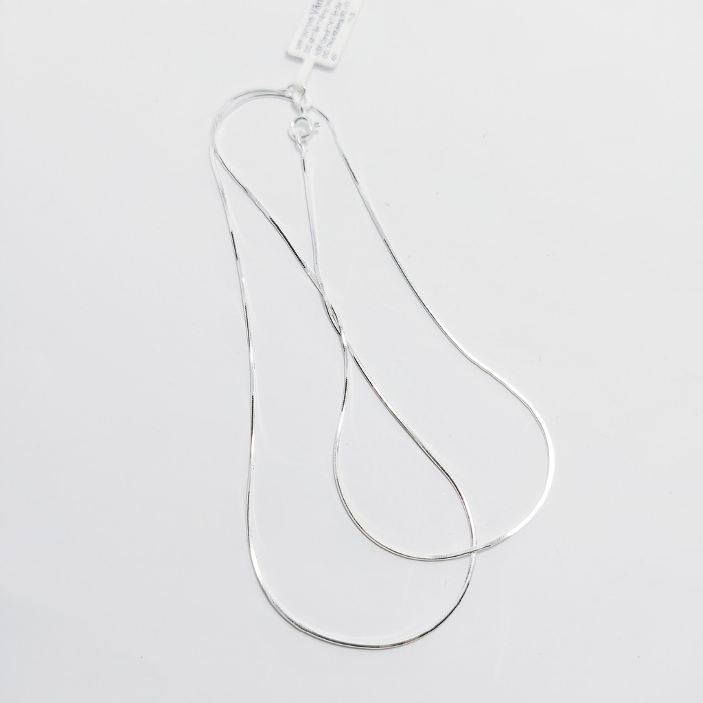 Dây chuyên bạc dây mì trơn sợi mảnh