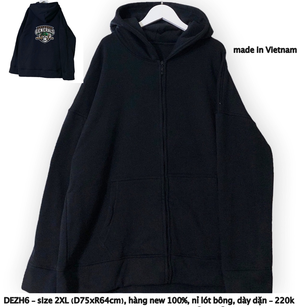 Áo Hoodie nữ, nam 2hand, chất dày, size XL/XXL - 2711-4