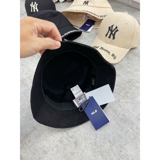 MŨ BUKKET MLB ĐEN VIỀN CAM