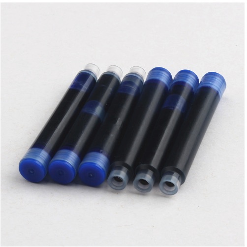 Bộ 20 ống mực thay thế cho bút máy đầu ống 3.4mm có đủ 3 màu xanh tím đen