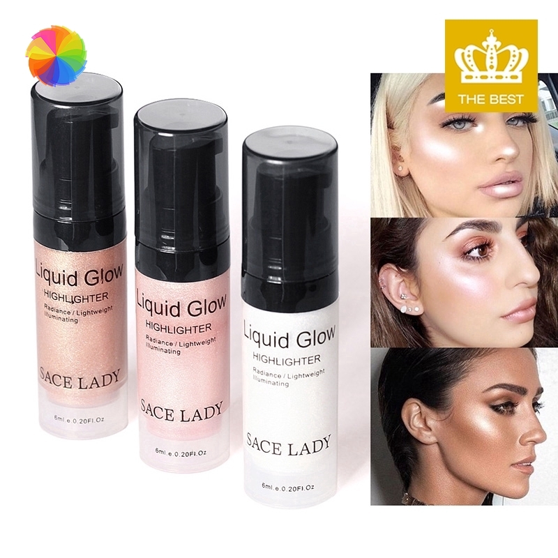 SACE LADY Liquid Highlighter Sheer Glow Finish Makeup Radiance 6ml/0.2fl.oz Weightless Blendable Texture MM