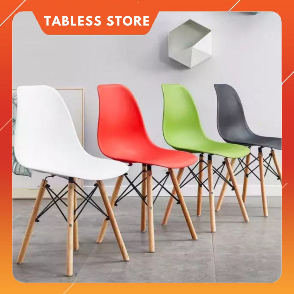 Ghế Làm Việc EAMES Chân Gỗ SỒI Dành Cho Phòng ĂN,Phòng KHÁCH,Cafe,Văn Phòng,Học tập