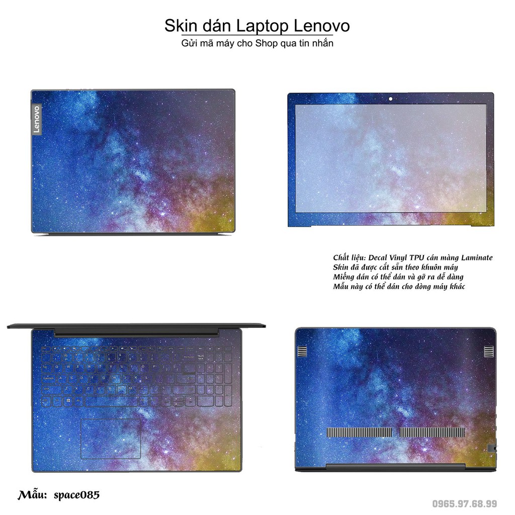 Skin dán Laptop Lenovo in hình không gian nhiều mẫu 15 (inbox mã máy cho Shop)