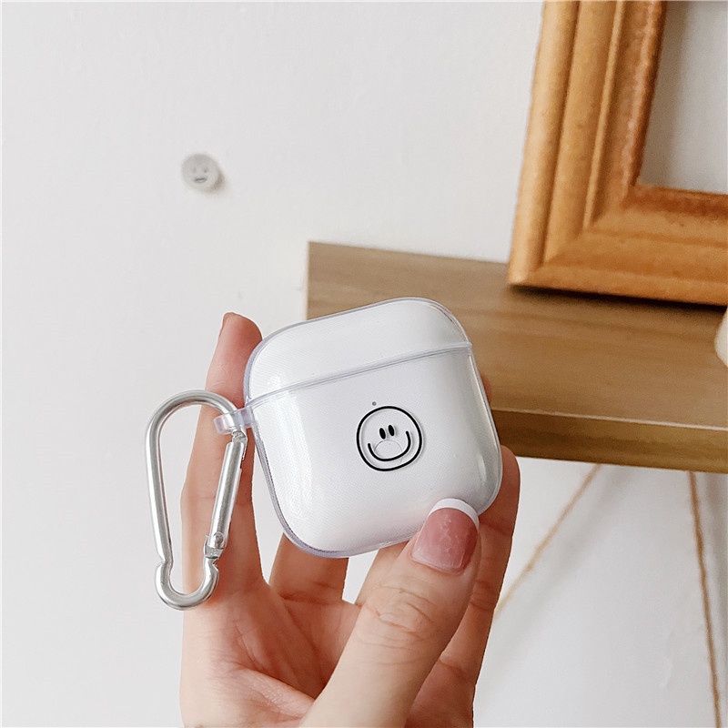 Hàng Có Sẵn!Vỏ Bọc Hộp Sạc Tai Nghe Trong Suốt Hình Mặt Cười Dễ Thương Cho Redmi Buds 3