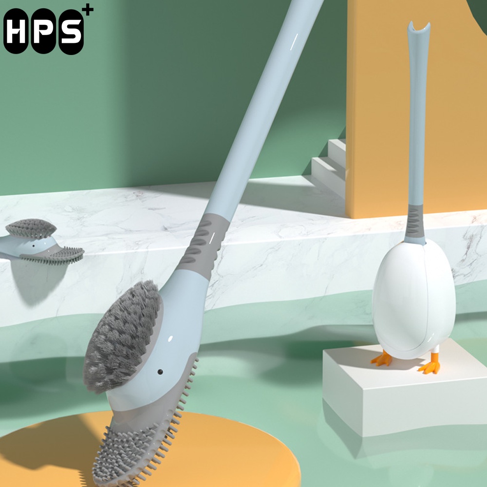 Cây cọ rửa bồn cầu toilet gắn tường | Bàn chải vệ sinh hình chú vịt ngộ nghĩnh,chất liệu silicon siêu mềm mại